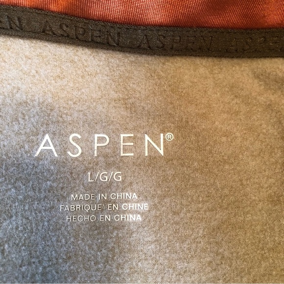 Aspen Tan & Orange Quarter-Zip Pullover with Front Zip Pockets Size L - Picture 8 of 10